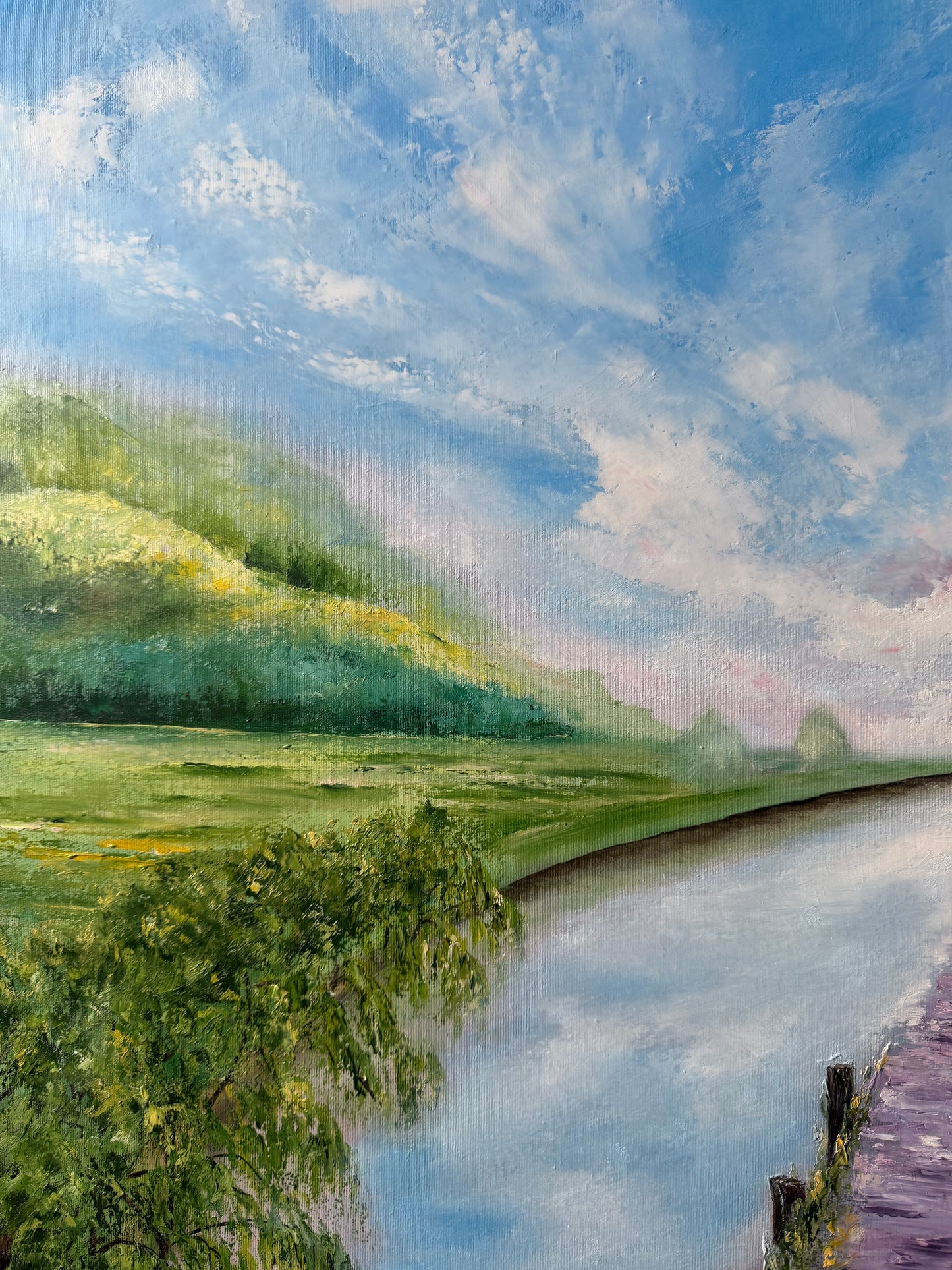 "MY DREAM" Painting, Oil on canvas, 35.43 × 45.28 inches (90 × 115 см), stretched on a wooden stretcher, 2020, updated in 2024