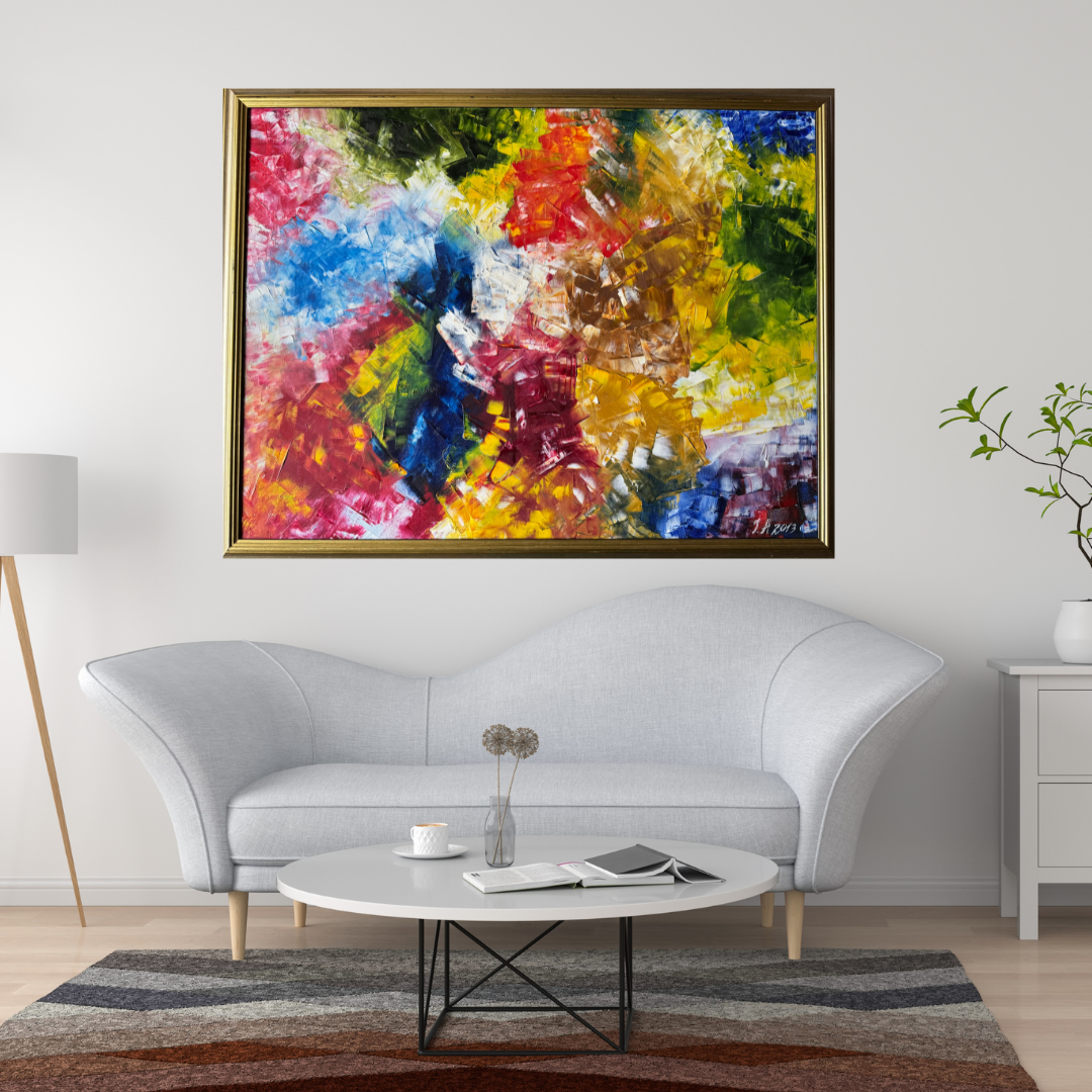 Kaleidoscope by Julija Aleskere – Original Abstract Oil Painting | 65×85 cm, (25.6 × 33.5 inches), 2013