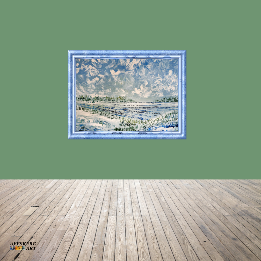 "WINTER" Painting 60*80 oil, canvas