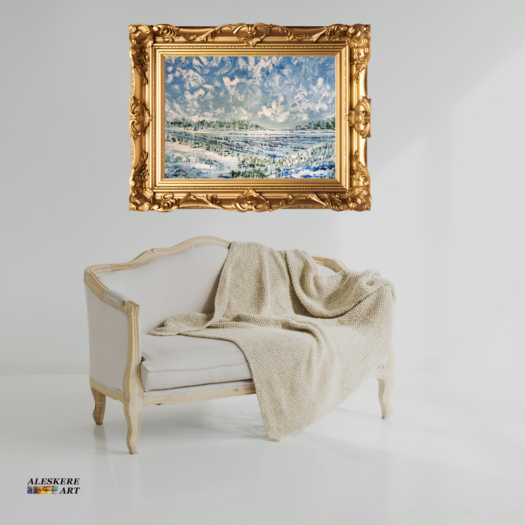 "WINTER" Painting 60*80 oil, canvas