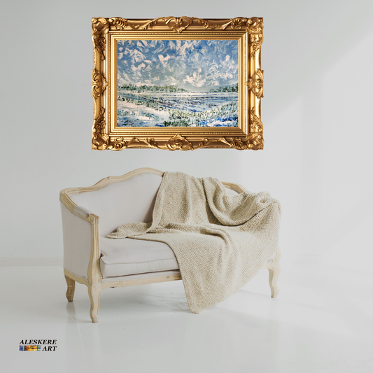 "WINTER" Painting 60*80 oil, canvas