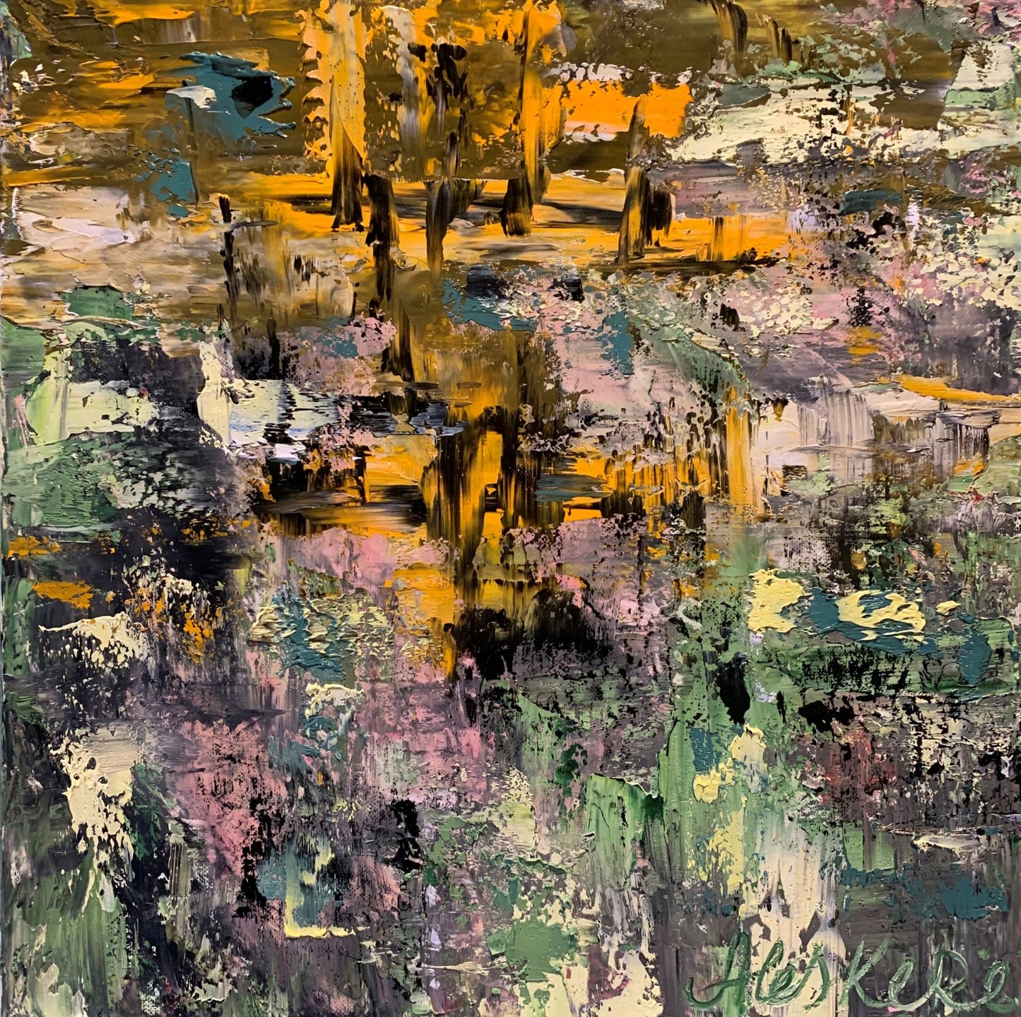 PAINTING "AUTUMN" oil on canvas 50*50 cm