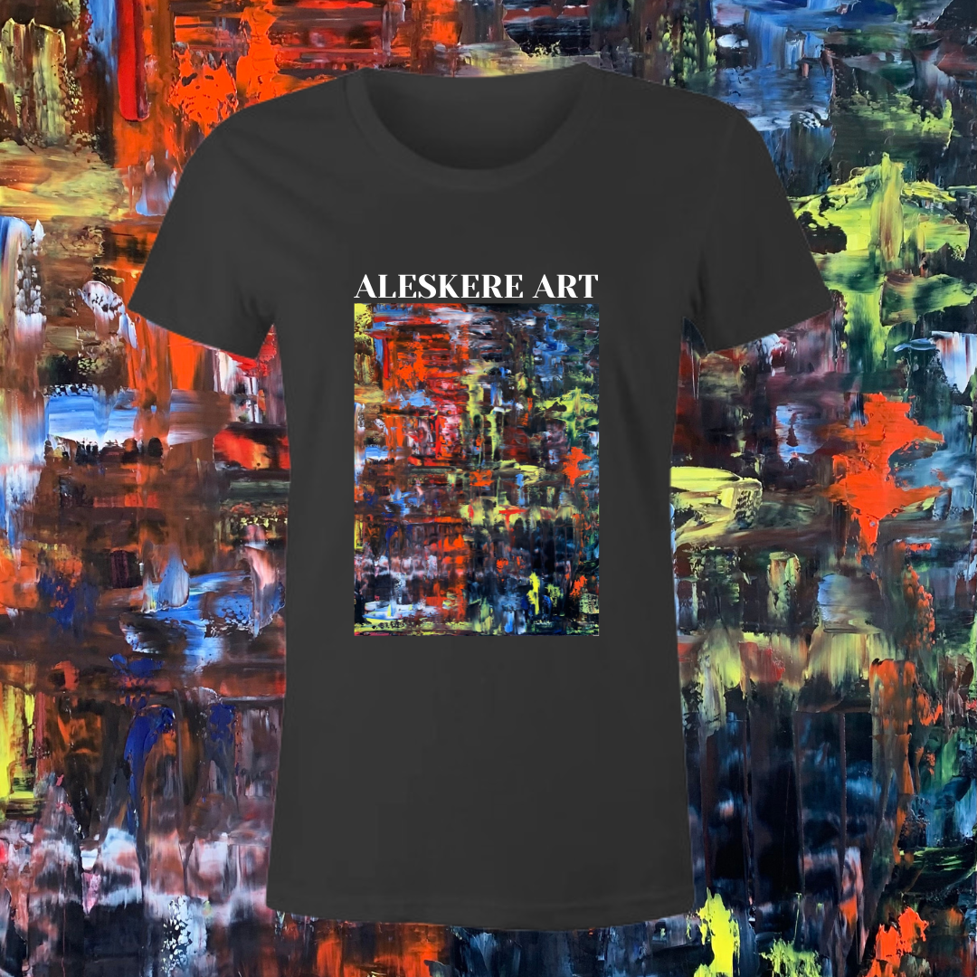 T- shirt printing of "Lightning" painting