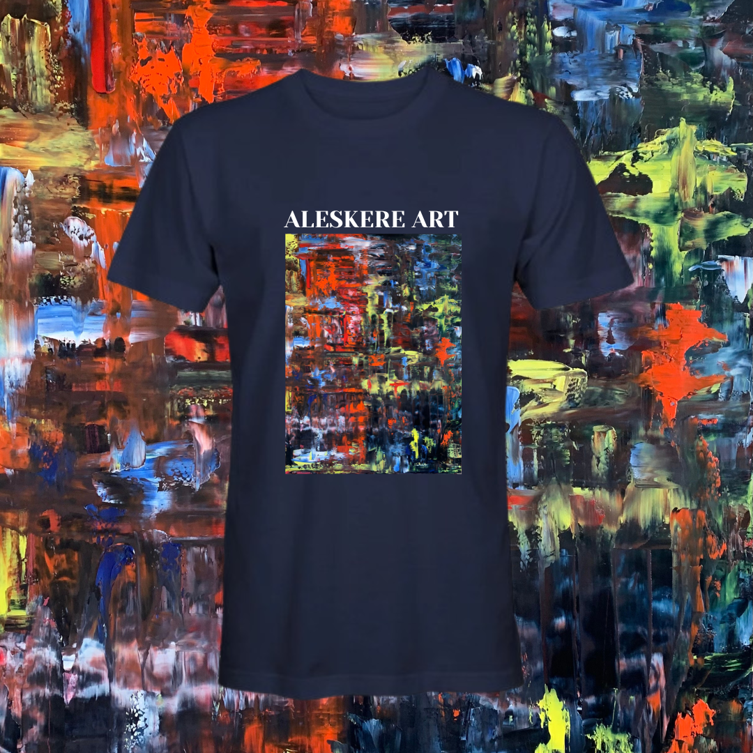 T- shirt printing of "Lightning" painting