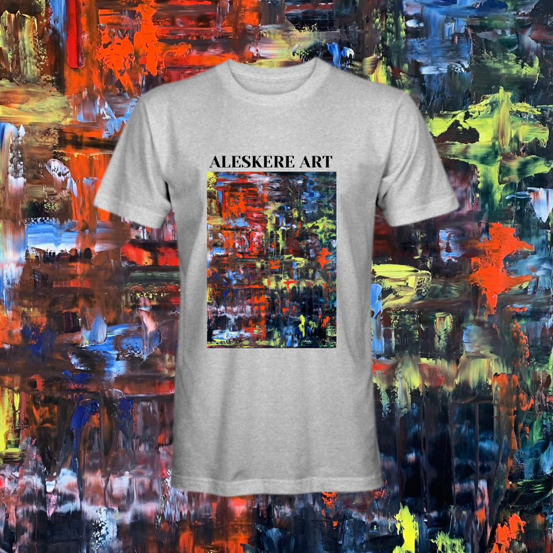 T- shirt printing of "Lightning" painting