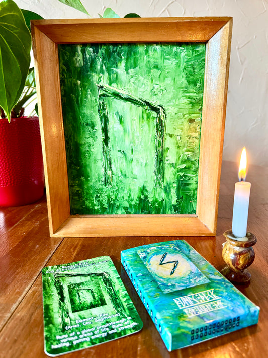 Uruz Rune Painting | Symbolic Art by Julija Aleskere