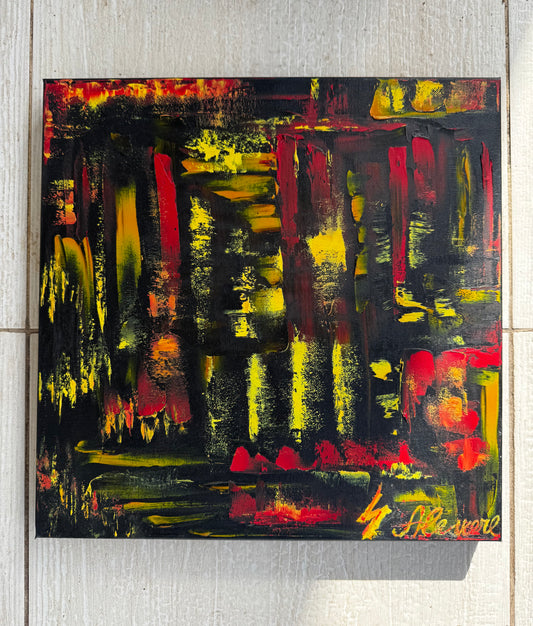Black Abstract Painting | Original Oil Artwork, 50*50