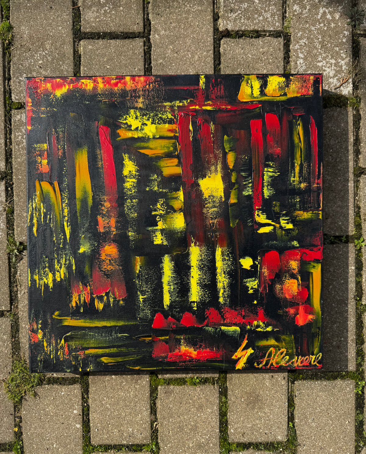 Black Abstract Painting | Original Oil Artwork, 50*50