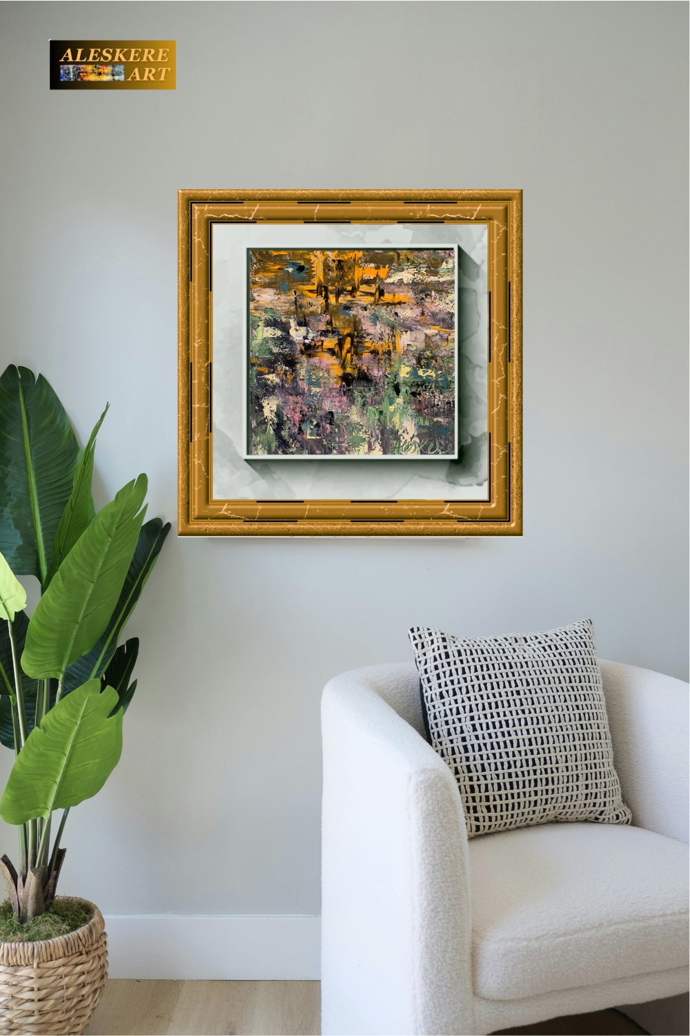 PAINTING "AUTUMN" oil on canvas 50*50 cm