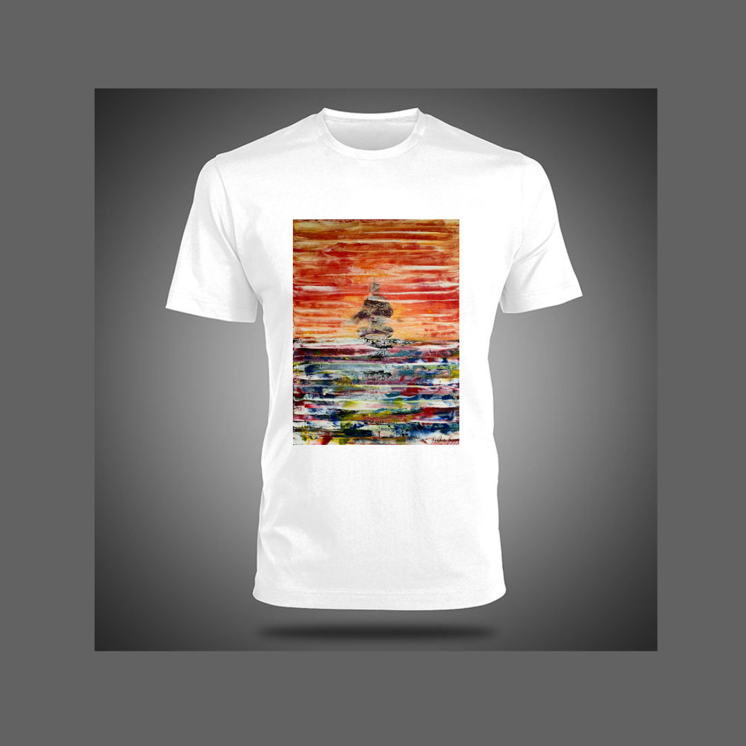 T-shirt printing of "SAMURAI" painting unisex