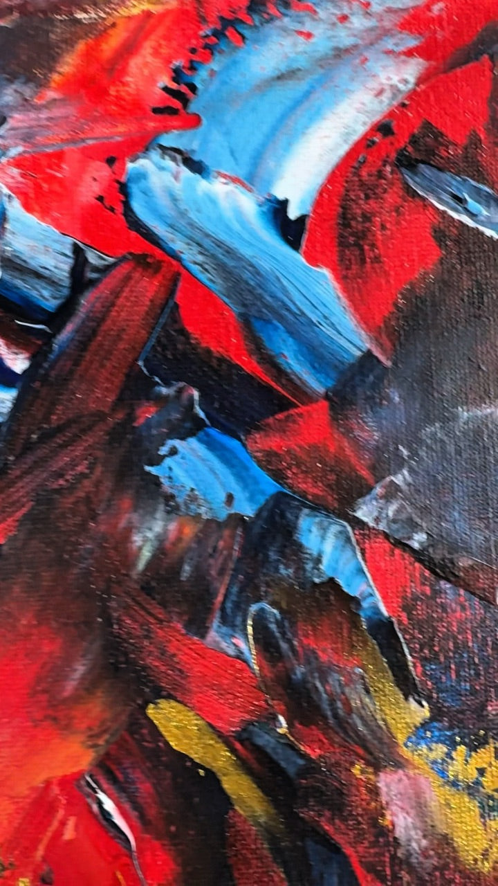 Fire and Ice | Original Abstract Acrylic Painting by Julija Aleskere